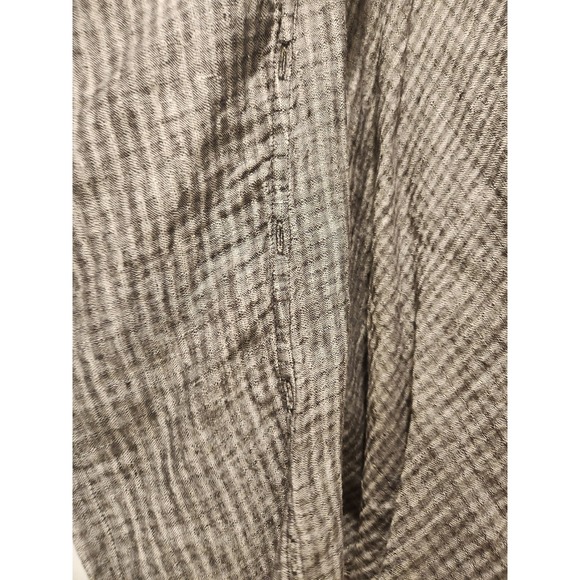 FLAX 100% Linen Open Front Jacket Cardigan Gray Textured Size M Lithuania - Picture 8 of 9
